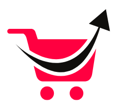 Pink and White Modern Illustrative Online Shopping Platform Logo (2)